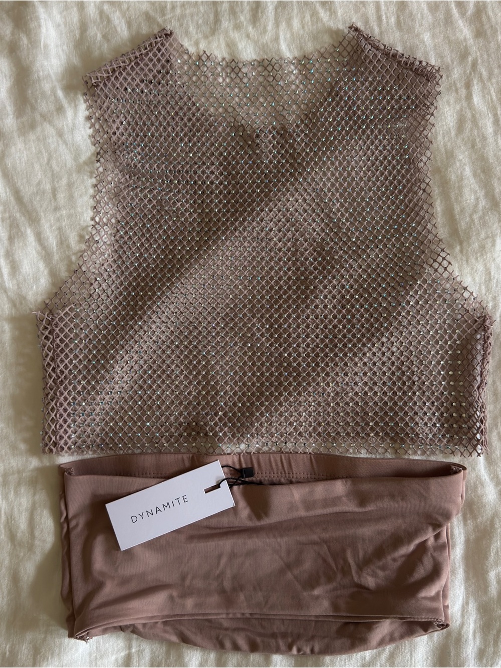 Dynamite Mesh Rhinestone Tank Maxi Skirt Set - Picture 10 of 13